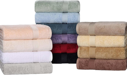 Luxury Cotton Bath Towel Set - 6-Piece Towel Set, Premium Egyptian Cotton Towels, Toast